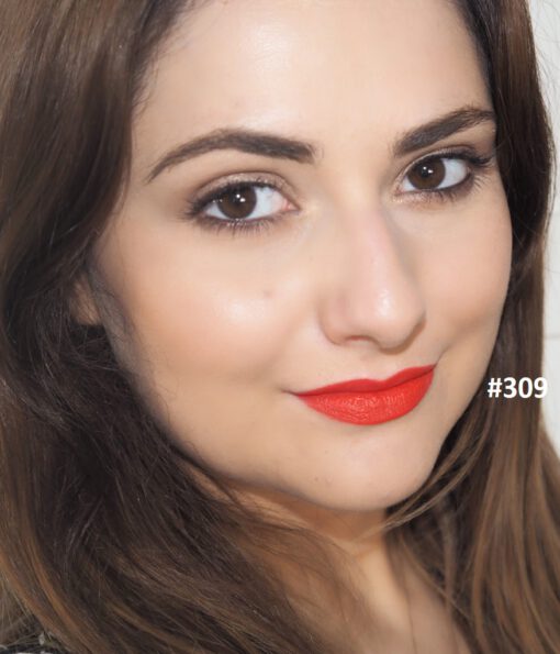 Son KIKO Velvet Passion Matte Lipstick 309 Tulip Red - Đỏ cam Swatch