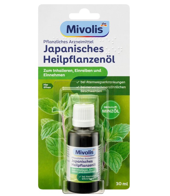 Tinh dầu bạc hà Mivolis Japanisches Heilpflanzenöl, 30 ml