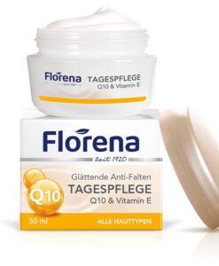 Kem dưỡng da Florena Anti-Falten & Elastizität q10 ban ngày giảm nhăn, trẻ hoa làn da, 50ml