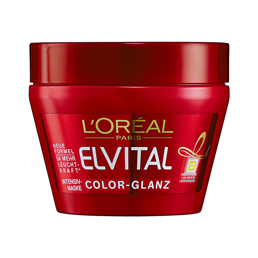 Kem ủ tóc Loreal Paris Elvital Color-Glanz Intensiv-Pflegemaske cho tóc nhuộm, 300 ml
