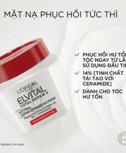 Kem ủ tóc Loreal Paris Elvital Total Repair 5 Reparatur-Maske phục hồi tóc hư tổn, 300 ml