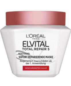 Kem ủ tóc Loreal Paris Elvital Total Repair 5 Reparatur-Maske phục hồi tóc hư tổn, 300 ml