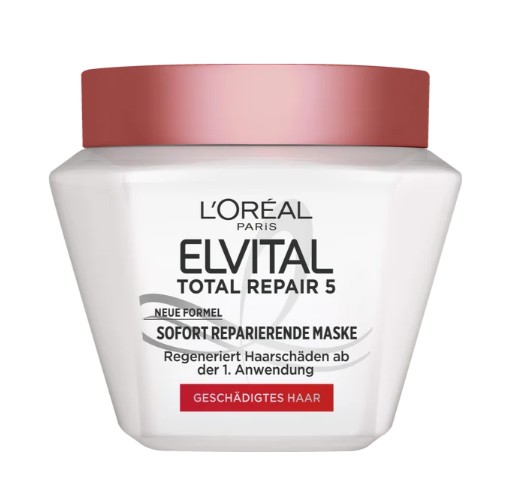 Kem ủ tóc Loreal Paris Elvital Total Repair 5 Reparatur-Maske phục hồi tóc hư tổn, 300 ml