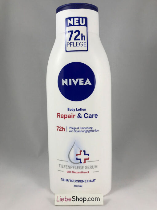 Sữa dưỡng thể Nivea Body Lotion Repair & Care 72h, 400 ml - cho da rất khô
