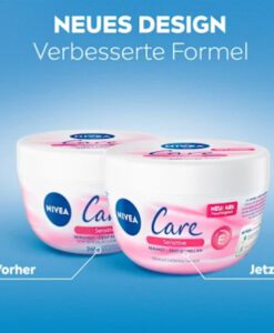 Kem dưỡng ẩm Nivea Care Sensitive chống khô da nứt nẻ cho da nhạy cảm, 200ml