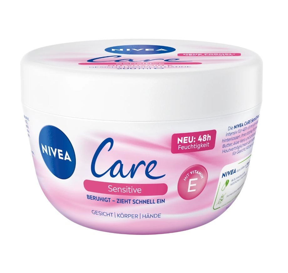 Kem dưỡng ẩm Nivea Care Sensitive chống khô da nứt nẻ cho da nhạy cảm, 200ml