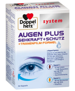 Viên uống bổ mắt Doppelherz system AUGEN PLUS Sehkraft + Schutz, 60 viên