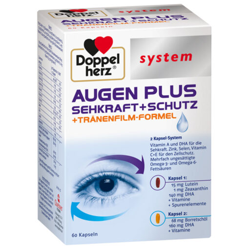 Viên uống bổ mắt Doppelherz system AUGEN PLUS Sehkraft + Schutz, 60 viên
