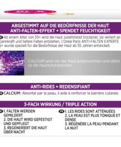 Kem dưỡng da Loreal Anti-Falten Experte 55+ giảm nếp nhăn tái tạo da ban đêm, 50ml