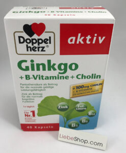 Viên uống bổ não Doppelherz Ginkgo + B-Vitamine + Cholin, 40 viên