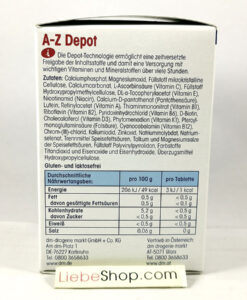 Vitamin tổng hợp Mivolis A-Z Depot, 100 viên - bổ sung 21 vitamin và khoáng chất