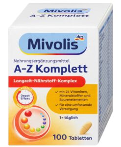 Vitamin tổng hợp Mivolis A-Z Depot bổ sung 24 vitamin và khoáng chất, 100 viên