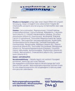 Vitamin tổng hợp Mivolis A-Z Depot bổ sung 24 vitamin và khoáng chất, 100 viên