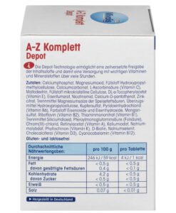 Vitamin tổng hợp Mivolis A-Z Depot bổ sung 24 vitamin và khoáng chất, 100 viên