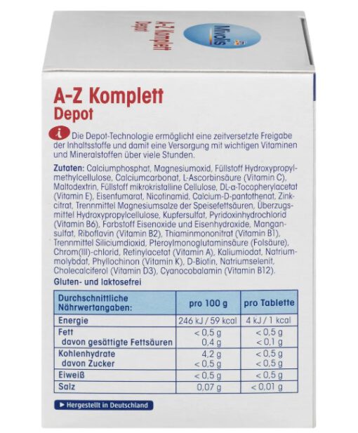 Vitamin tổng hợp Mivolis A-Z Depot bổ sung 24 vitamin và khoáng chất, 100 viên