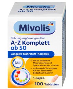 Vitamin tổng hợp Mivolis A-Z Depot ab50 cho người trên 50 tuổi, 100 viên