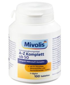 Vitamin tổng hợp Mivolis A-Z Depot ab50 cho người trên 50 tuổi, 100 viên