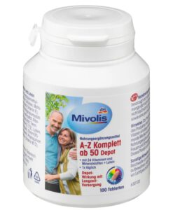 Vitamin tổng hợp Mivolis A-Z Depot ab50 cho người trên 50 tuổi, 100 viên