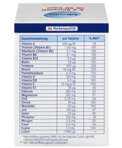 Vitamin tổng hợp Mivolis A-Z Depot ab50 cho người trên 50 tuổi, 100 viên