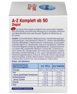 Vitamin tổng hợp Mivolis A-Z Depot ab50 cho người trên 50 tuổi, 100 viên