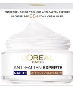 Kem dưỡng da Loreal Nachtcreme Anti-Falten Experte 65+ mờ nám giảm nếp nhăn ban đêm, 50ml