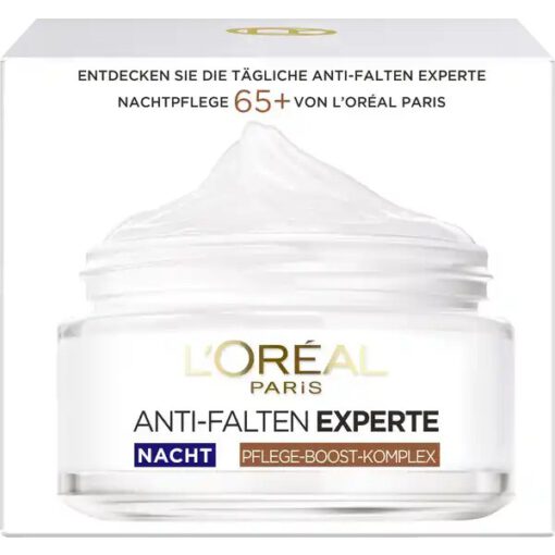 Kem dưỡng da Loreal Nachtcreme Anti-Falten Experte 65+ mờ nám giảm nếp nhăn ban đêm, 50ml