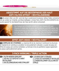 Kem dưỡng da Loreal Nachtcreme Anti-Falten Experte 65+ mờ nám giảm nếp nhăn ban đêm, 50ml