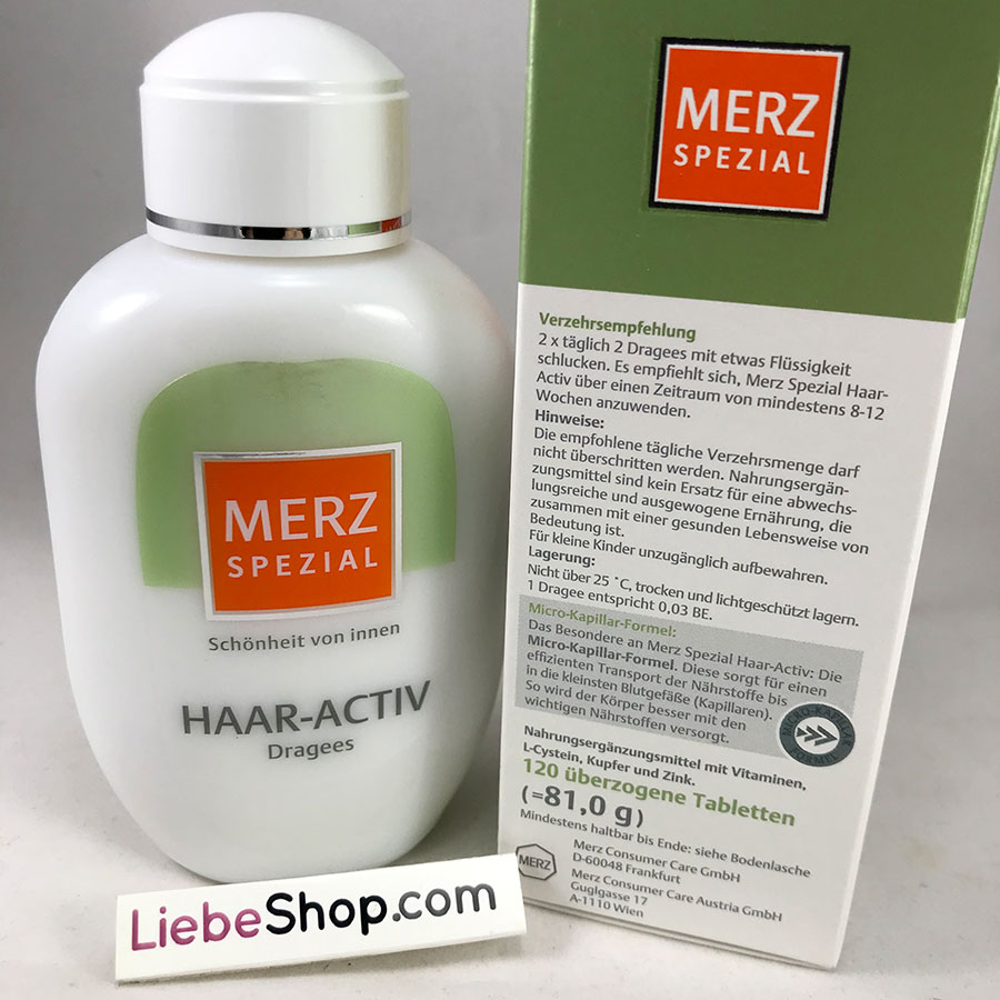 Thuốc mọc tóc Merz Spezial HaarActiv Dragees 120 viên