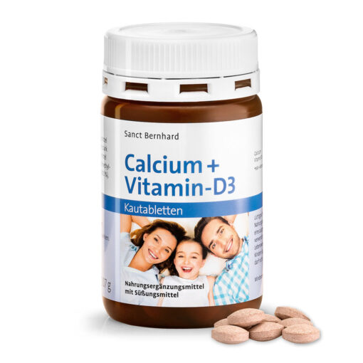 Viên nhai Sanct Bernhard Calcium+Vitamin-D3 bổ sung canxi và vitamin D3, 150 viên
