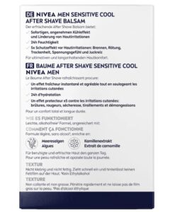 NIVEA MEN After Shave Balsam Sensitive Cool cho da nhạy cảm, 100 ml