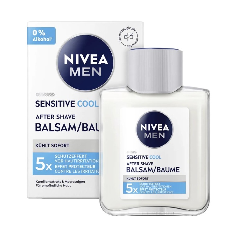 NIVEA MEN After Shave Balsam Sensitive Cool cho da nhạy cảm, 100 ml