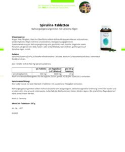 Tảo xoắn Spirulina Tabletten Sanct Bernhard, 360 viên