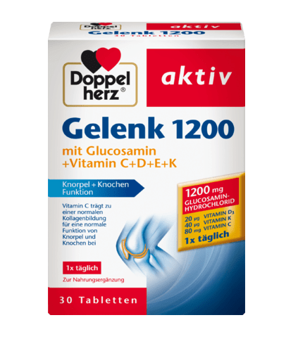 Viên uống bổ sụn khớp Doppelherz Gelenk 1200 với Glucosamin và vitamin C+D+E+K, 30 viên