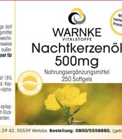 Viên uống tinh dầu hoa anh thảo Warnke Nachtkerzenol 500mg, 250 viên