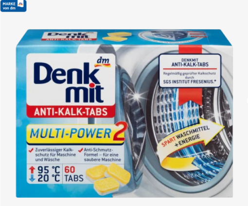 Viên vệ sinh lồng máy giặt Denkmit Anti-Kalk Tabs, 60 viên