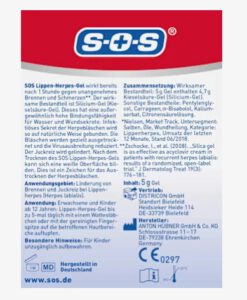 Gel trị herpes mụn rộp môi SOS Lippenherpes Gel, 5 g