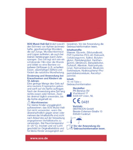Gel trị nhiệt miệng siêu tốc SOS Mund-Heil-Gel, 15 ml Gel trị nhiệt miệng siêu tốc SOS Mund-Heil-Gel, 15 ml