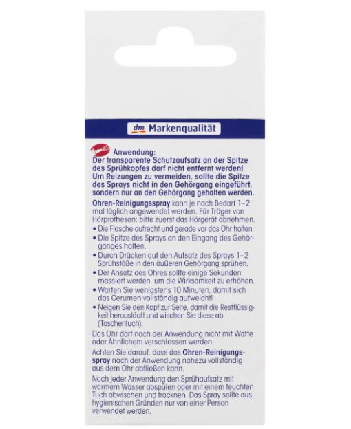 Xịt làm sạch tai Mivolis Ohren Reinigungs Spray, 20ml