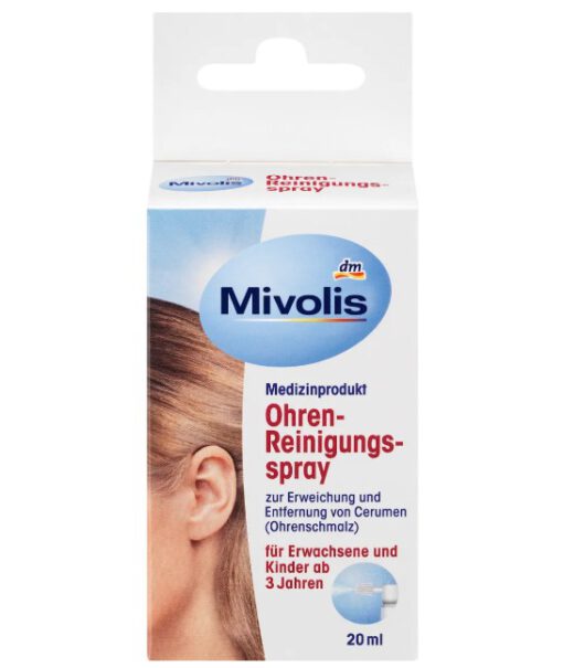 Xịt làm sạch tai Mivolis Ohren Reinigungs Spray, 20ml