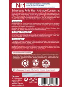 Viên nang Schaebens Reife Haut Anti-Age Konzentrat chống lão hóa, giảm nếp nhăn, 7 viên