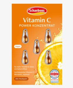 Viên nang Schaebens Vitamin C Power Konzentrat làm sáng da, mềm nếp nhăn, 5 viên