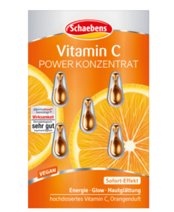 Viên nang Schaebens Vitamin C Power Konzentrat làm sáng da, mềm nếp nhăn, 5 viên