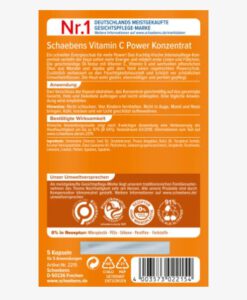 Viên nang Schaebens Vitamin C Power Konzentrat làm sáng da, mềm nếp nhăn, 5 viên