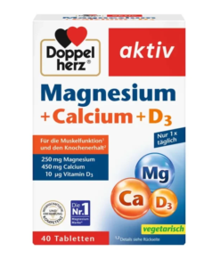Viên uống Doppelherz Magnesium + Calcium + D3 Tabletten, 40 viên