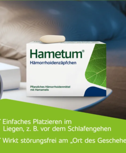 Thuốc đặt trĩ Hametum Hämorrhoidenzäpfchen dạng viên đặt, 10 viên