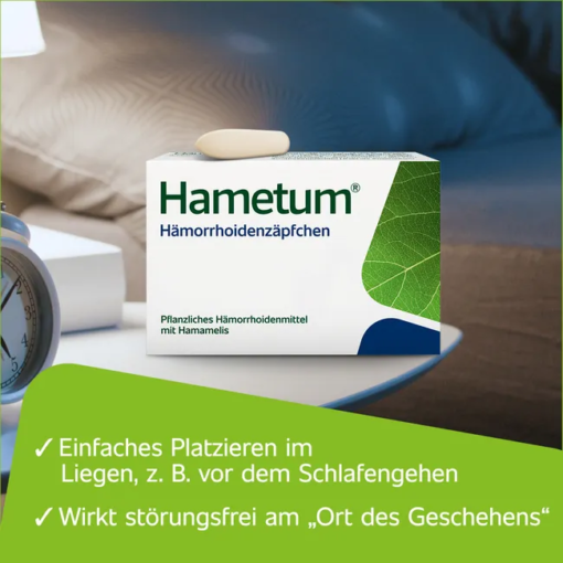 Thuốc đặt trĩ Hametum Hämorrhoidenzäpfchen dạng viên đặt, 10 viên