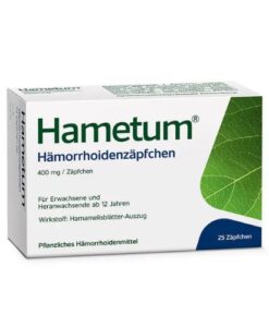 Thuốc đặt trĩ Hametum Hämorrhoidenzäpfchen dạng viên đặt, 10 viên