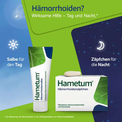 Thuốc đặt trĩ Hametum Hämorrhoidenzäpfchen dạng viên đặt, 10 viên