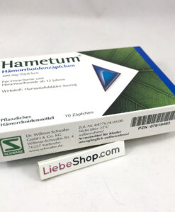 Thuốc đặt trĩ Hametum Hämorrhoidenzäpfchen dạng viên đặt, 10 viên