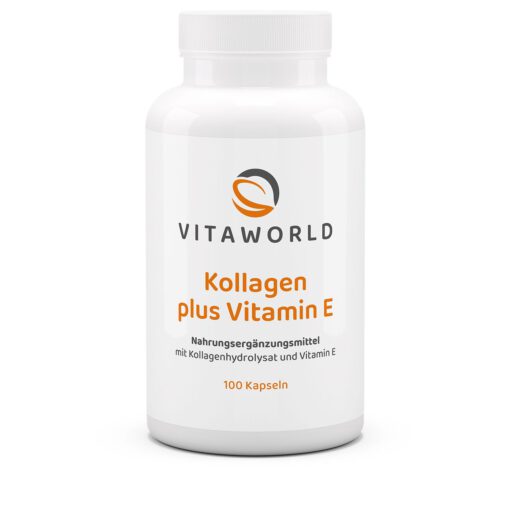 Viên uống Kollagen Plus Vitamin E Vitaworld làm đẹp da, chống lão hóa, 100 viên